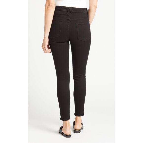 Good American 6 / 28 Black Good Legs Crop Jeans Cotton Stretch Skinny High Rise - Picture 12 of 12